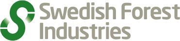 skogsindustriernas engelska logotyp i grönt