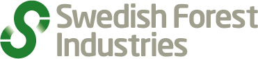 skogsindustriernas engelska logotyp i grönt