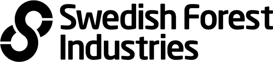 skogsindustrierns engelska logotyp i svart